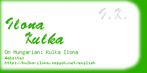 ilona kulka business card